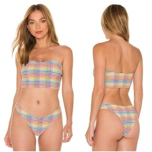 NWT Onia Multi Plaid Bikini